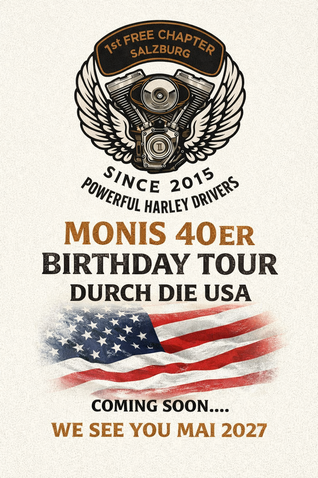 Monis 40er USA Tour - Mai 2027